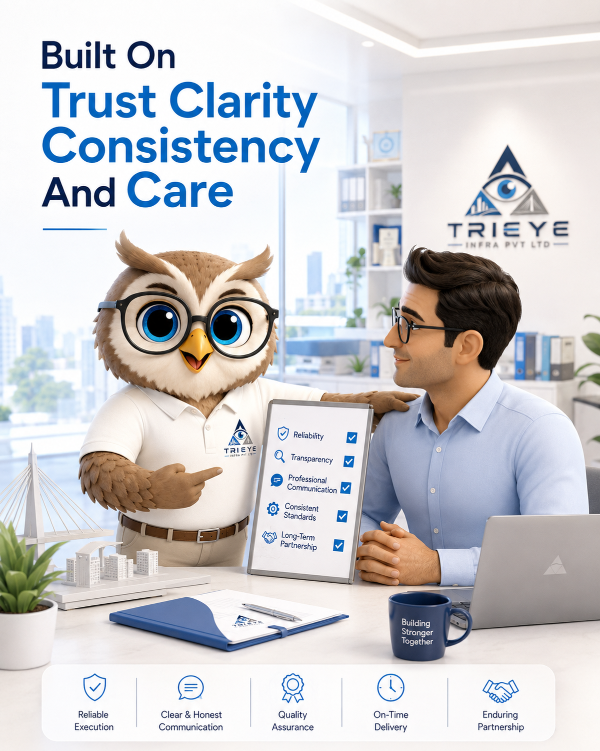 Tri Eye Infra trust, clarity, consistency and care visual